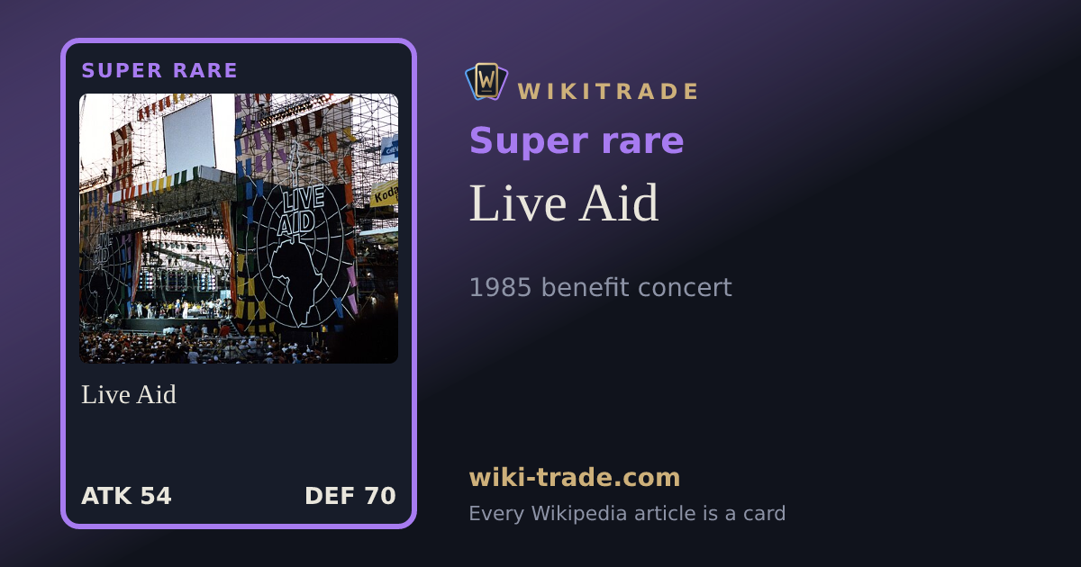 Live Aid — Super rare card