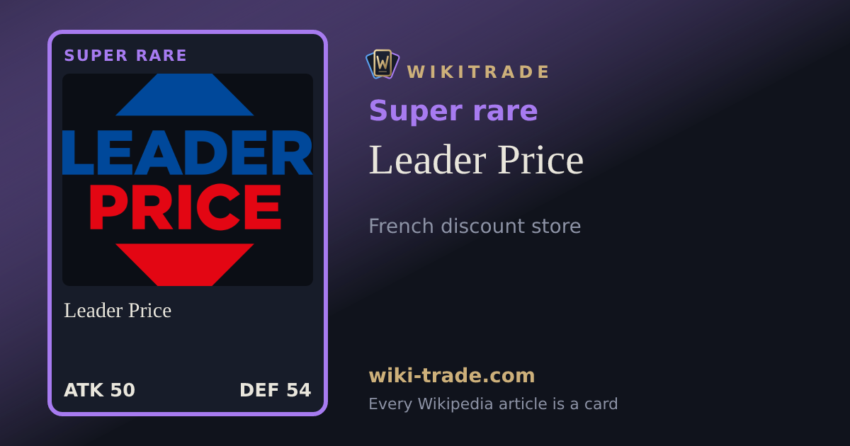 Leader Price — Super rare card