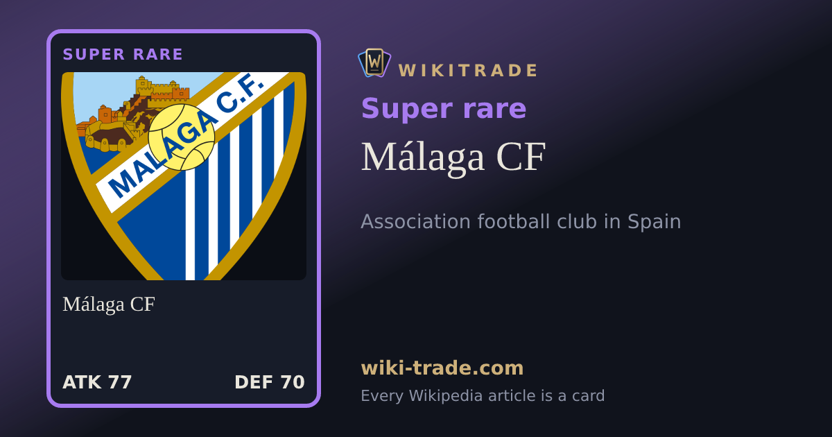 Málaga CF — Super rare card
