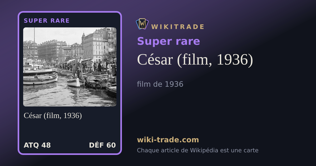 César (film, 1936) — carte Super rare