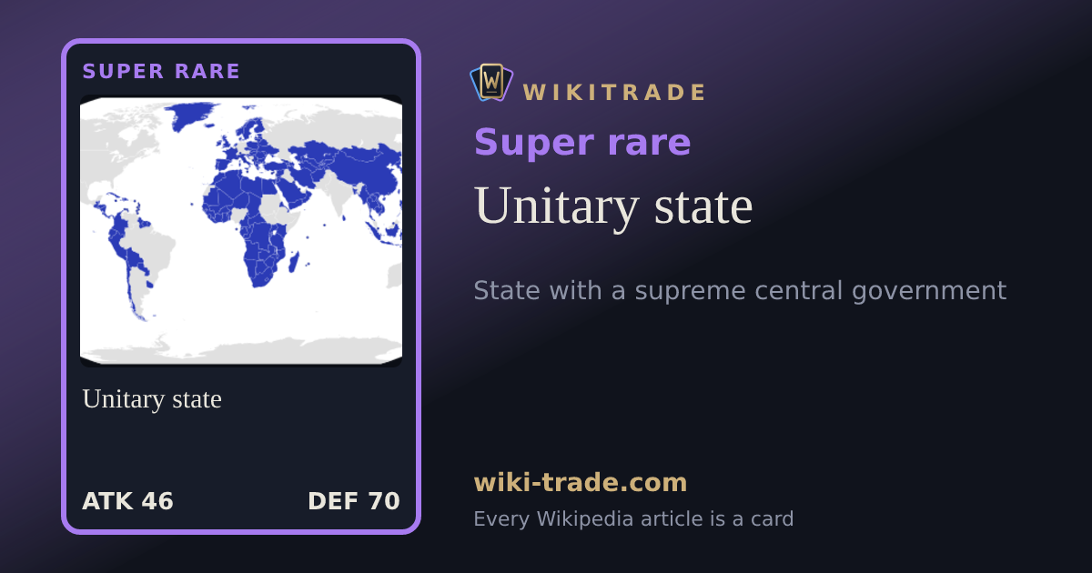 Unitary state — Super rare card