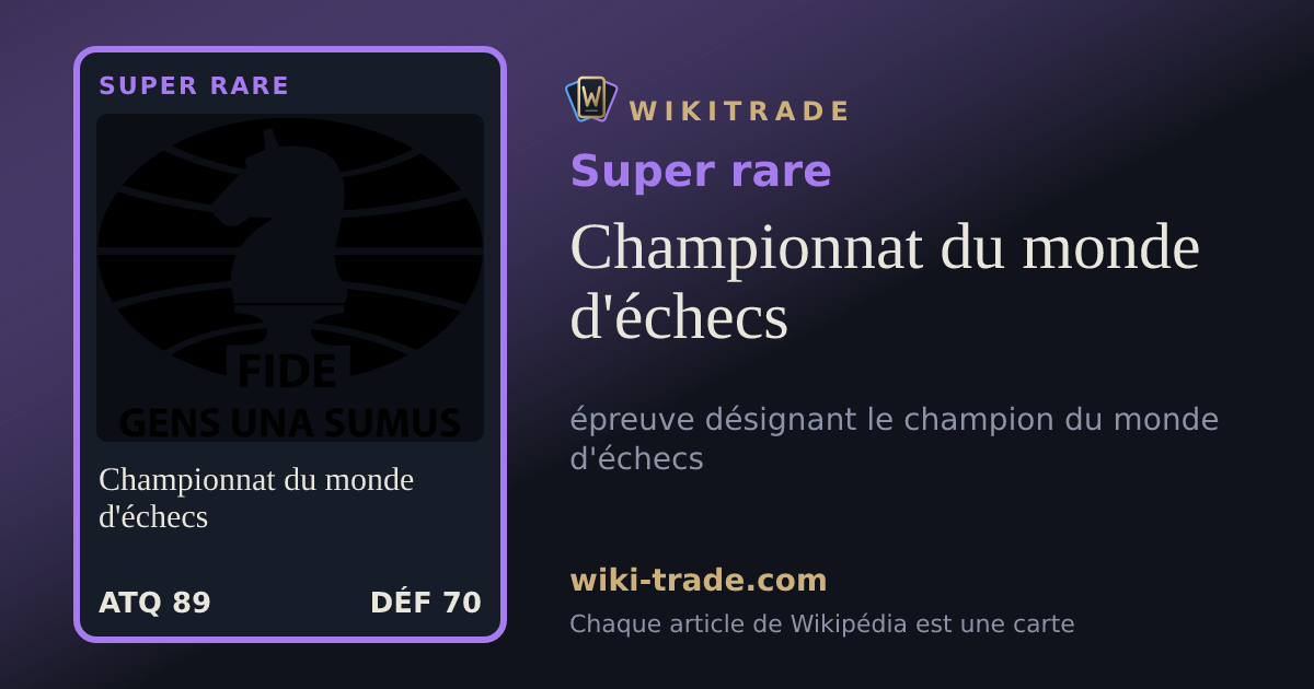 Championnat du monde d'échecs — carte Super rare