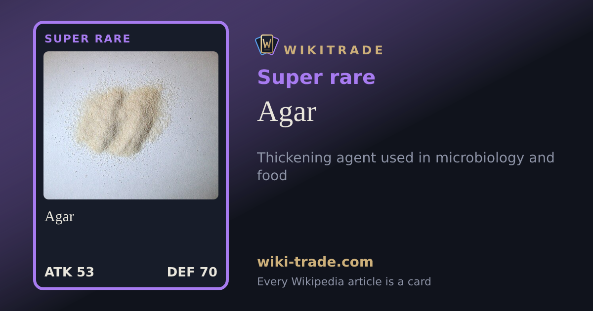 Agar — Super rare card
