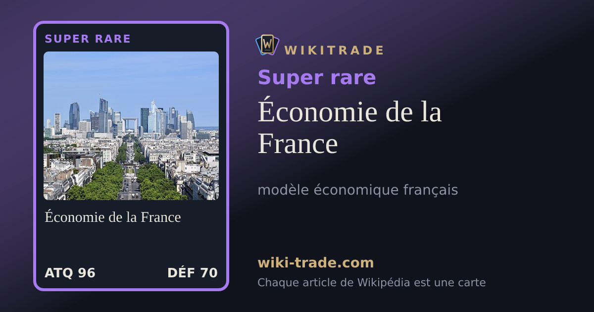 Économie de la France — carte Super rare
