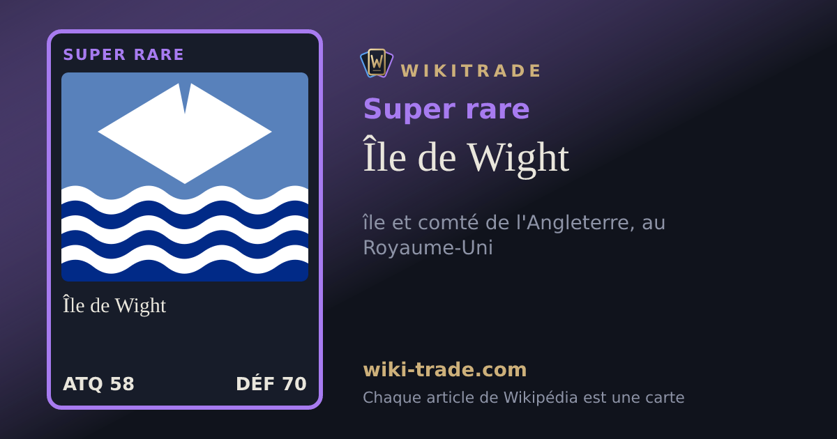 Île de Wight — carte Super rare