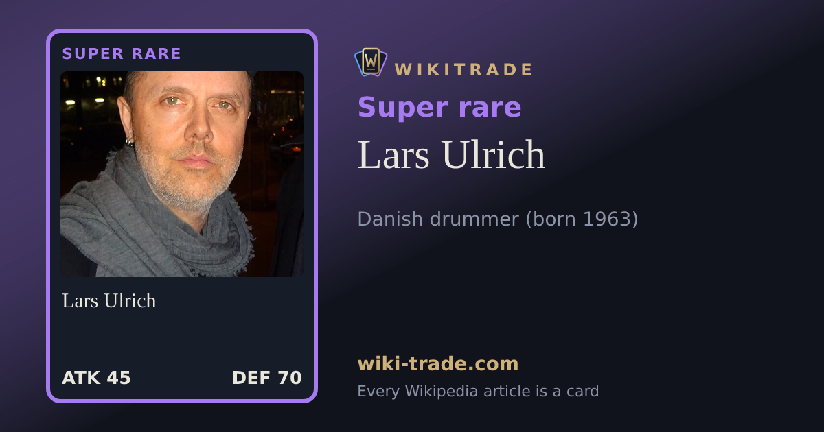 Lars Ulrich — Super rare card
