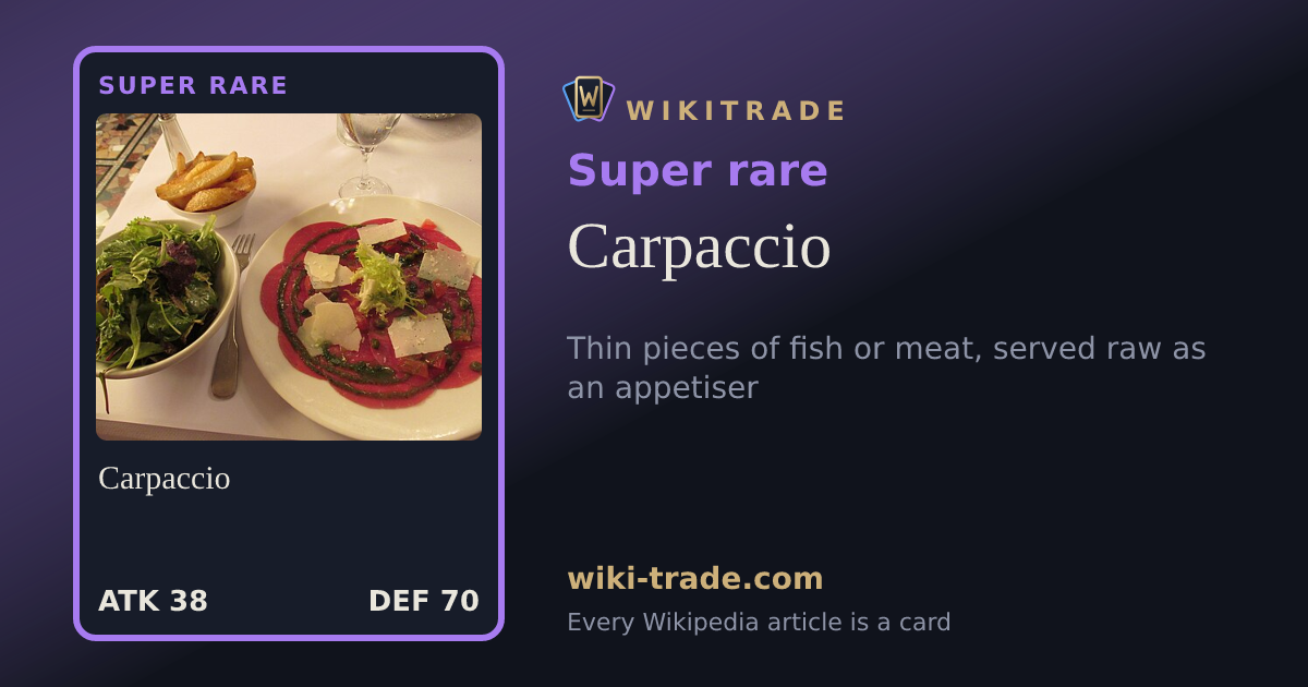 Carpaccio — Super rare card