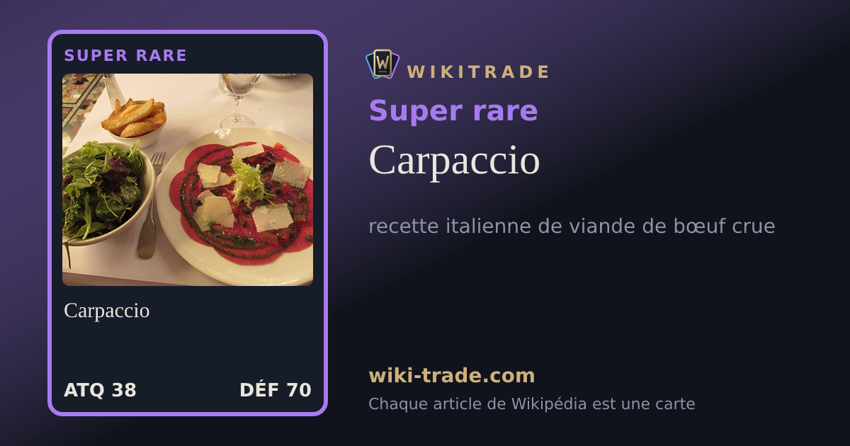 Carpaccio — carte Super rare