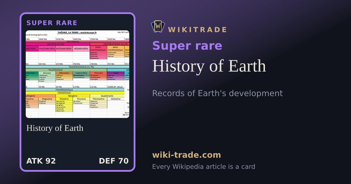 History of Earth — Super rare card