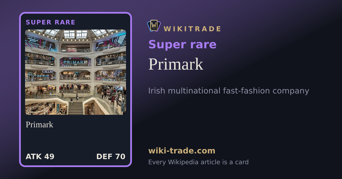 Primark — Super rare card