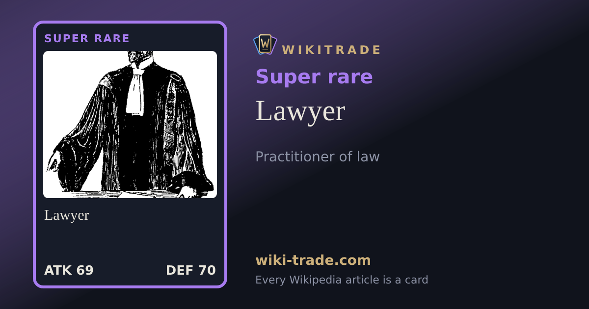 Lawyer — Super rare card