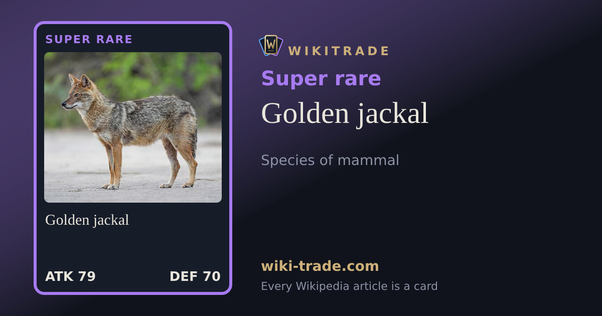 Golden jackal — Super rare card