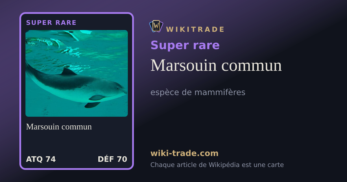 Marsouin commun — carte Super rare