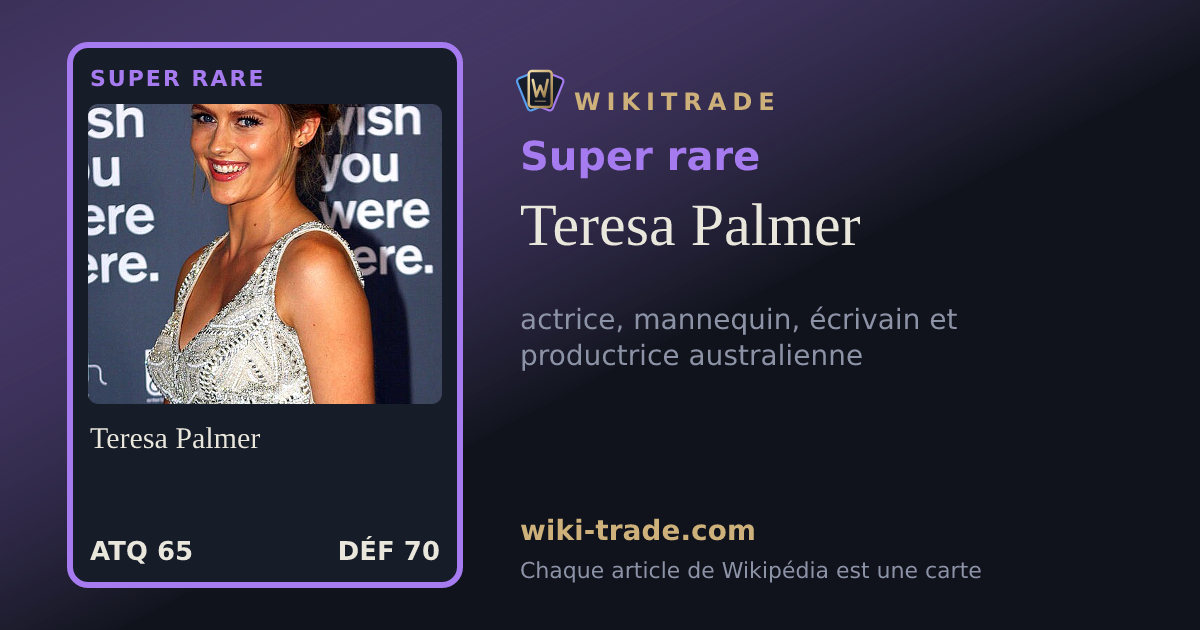 Teresa Palmer — carte Super rare