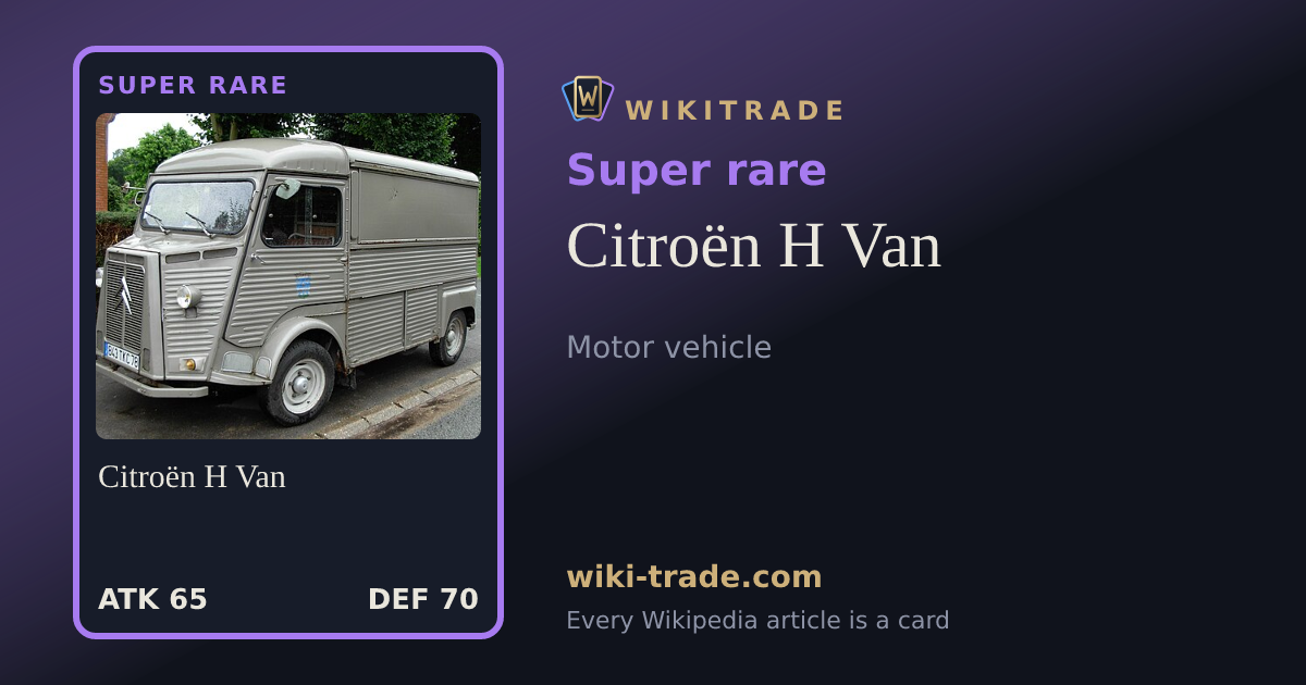Citroën H Van — Super rare card