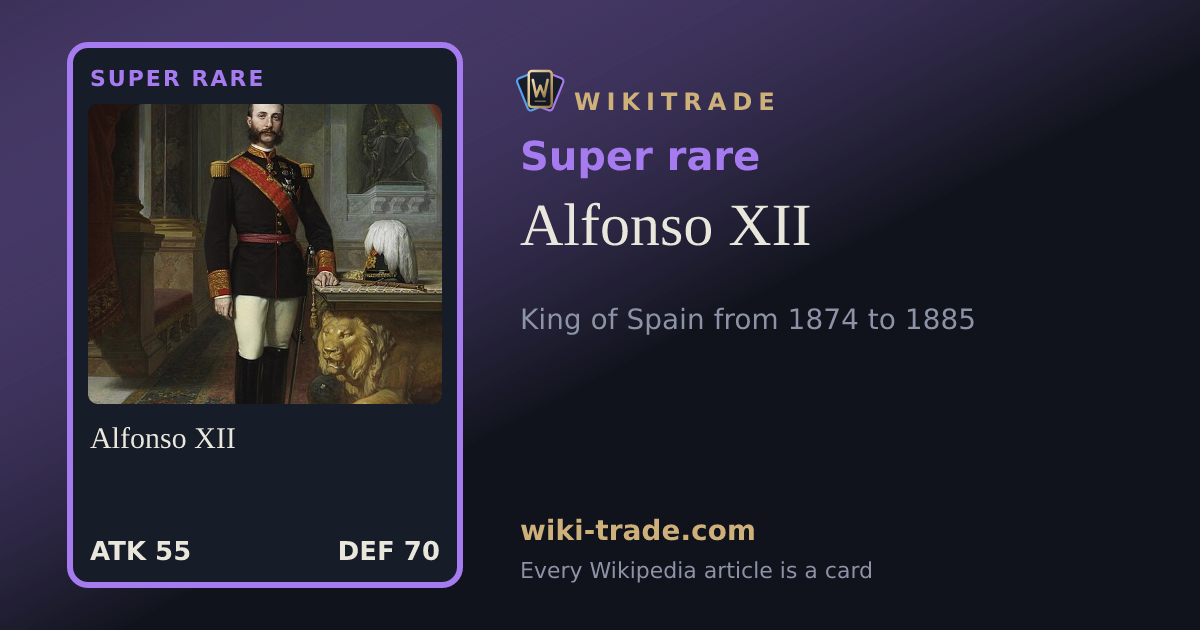 Alfonso XII — Super rare card
