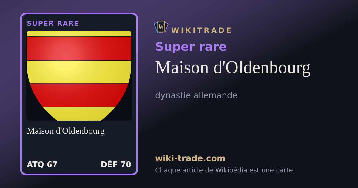 Maison d'Oldenbourg — carte Super rare