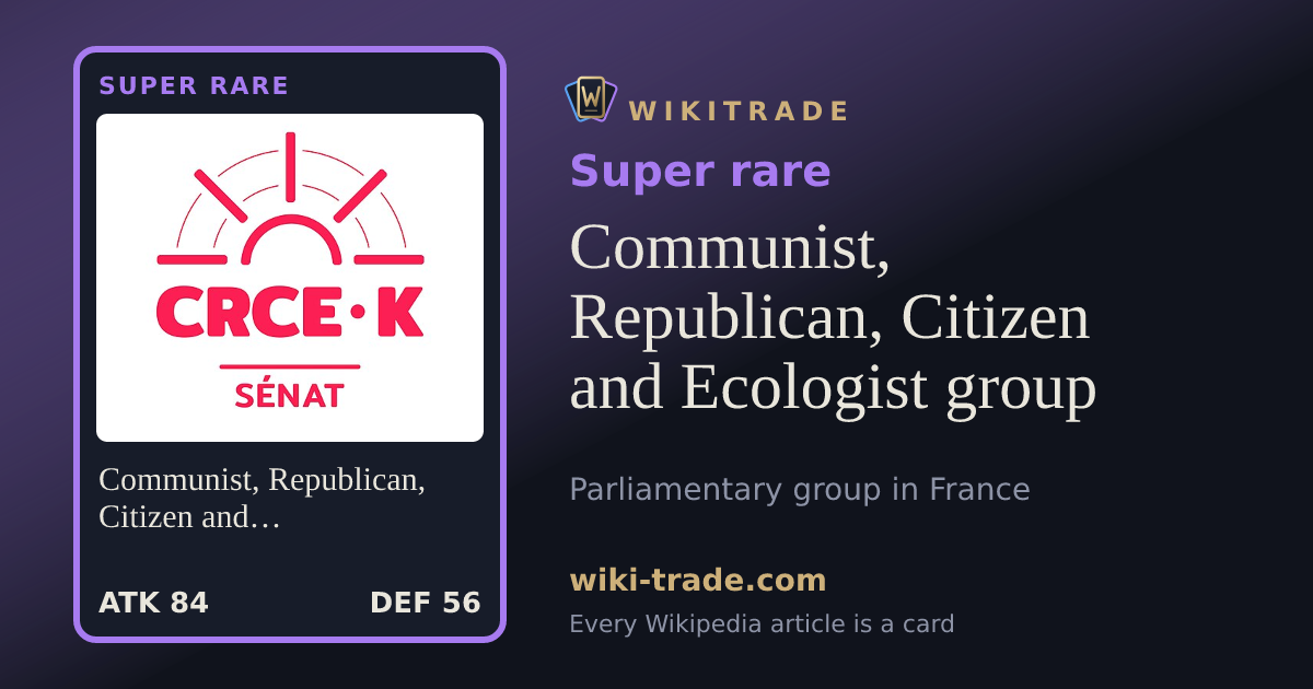 Communist, Republican, Citizen and Ecologist group — Super rare card