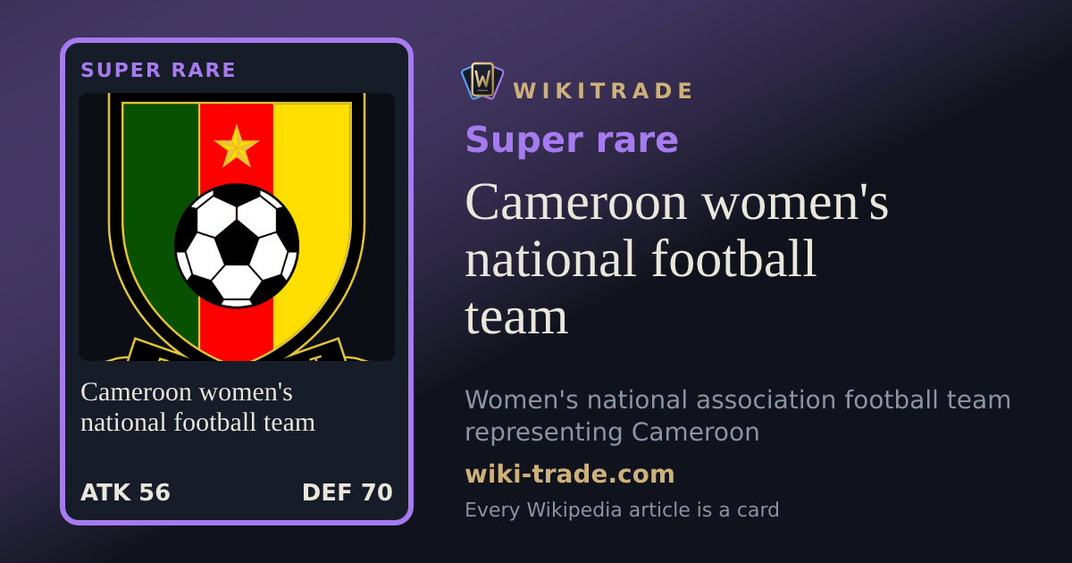 Cameroon women's national football team — Super rare card