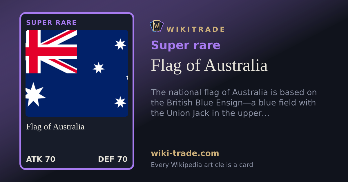 Flag of Australia — Super rare card