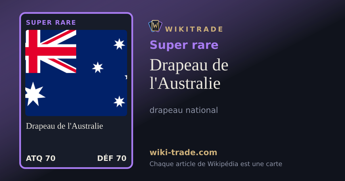 Drapeau de l'Australie — carte Super rare