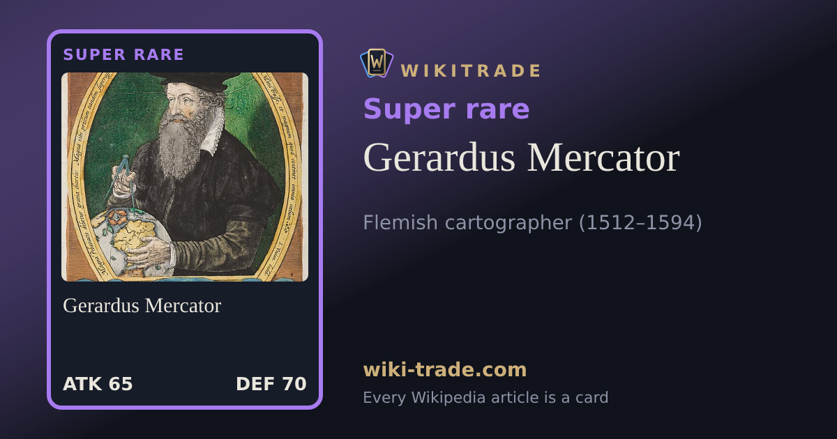 Gerardus Mercator — Super rare card