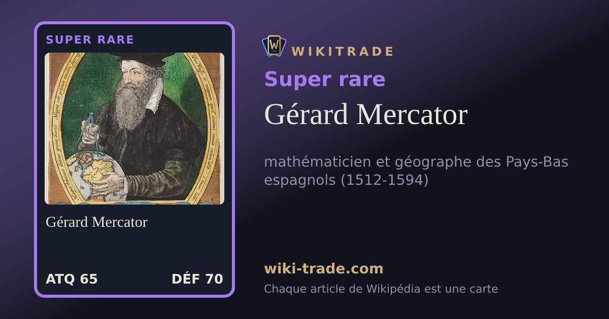 Gérard Mercator — carte Super rare