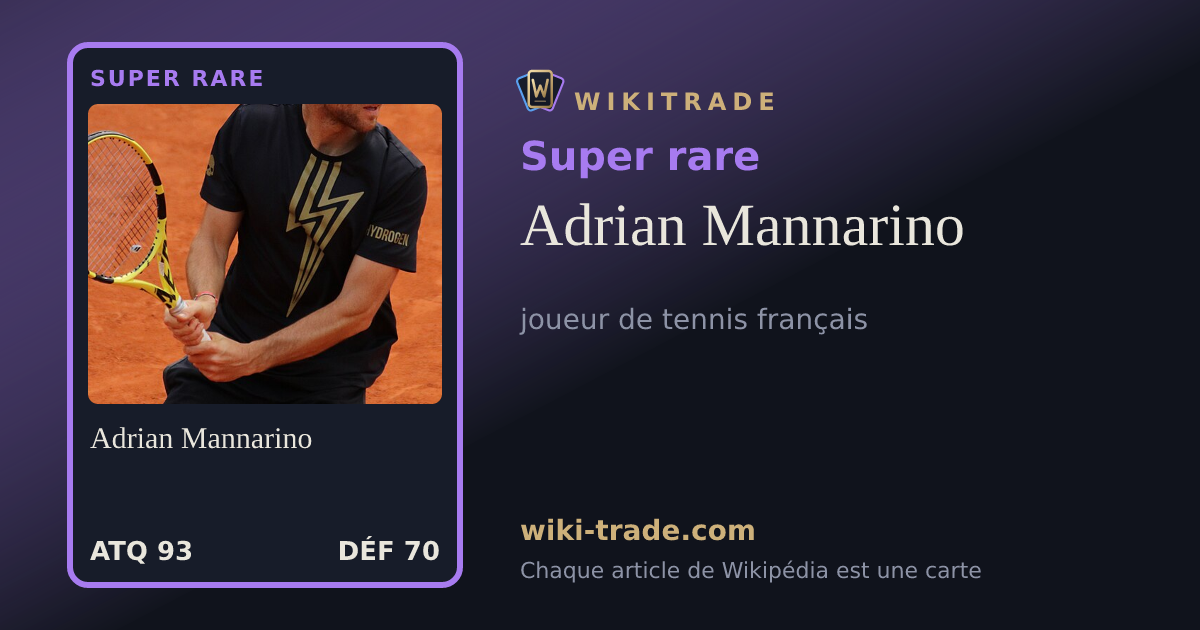Adrian Mannarino — carte Super rare