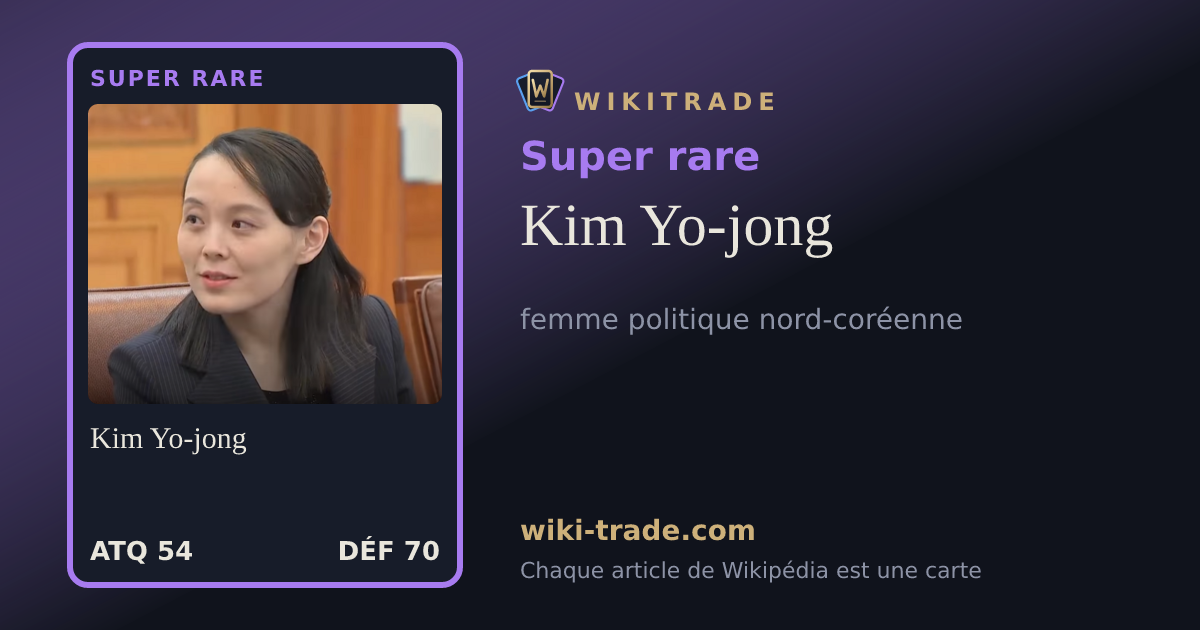Kim Yo-jong — carte Super rare
