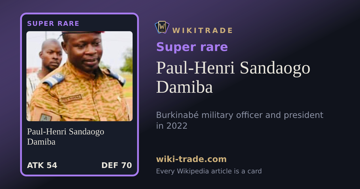 Paul-Henri Sandaogo Damiba — Super rare card