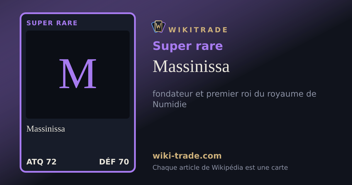 Massinissa — carte Super rare