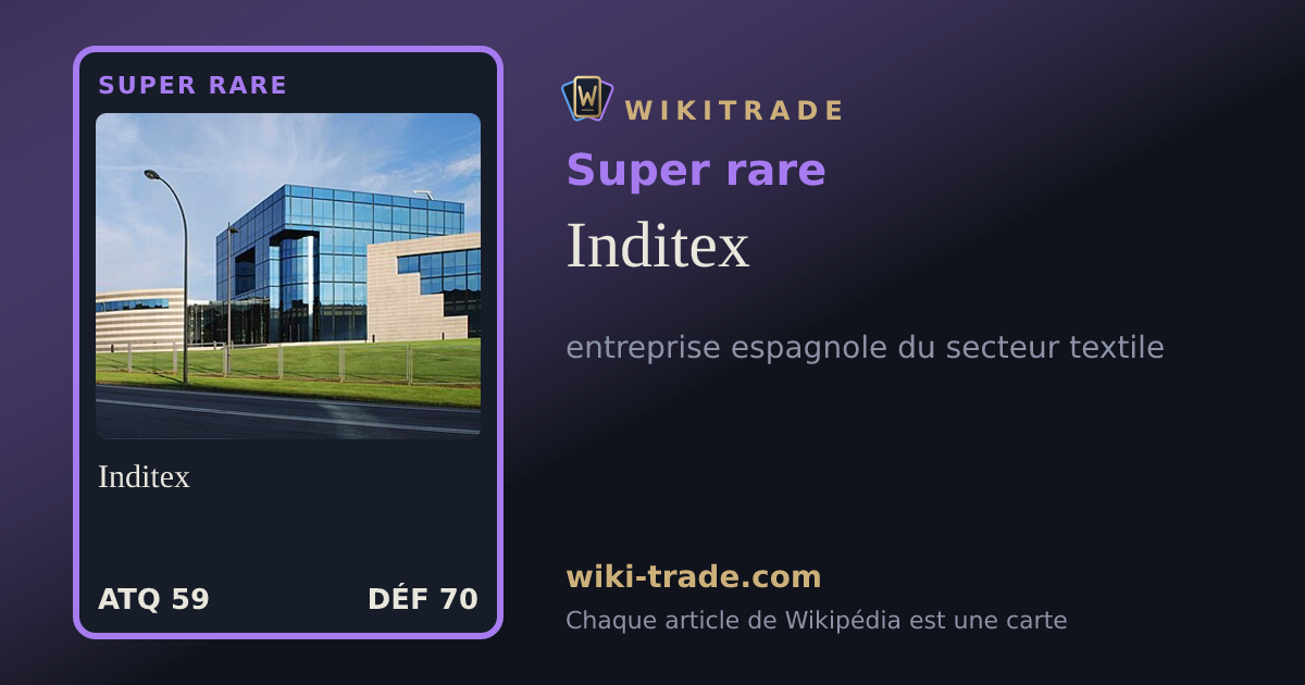 Inditex — carte Super rare