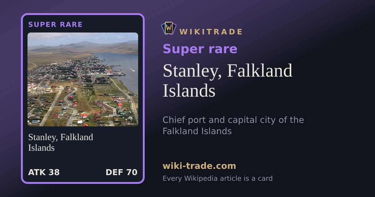 Stanley, Falkland Islands — Super rare card