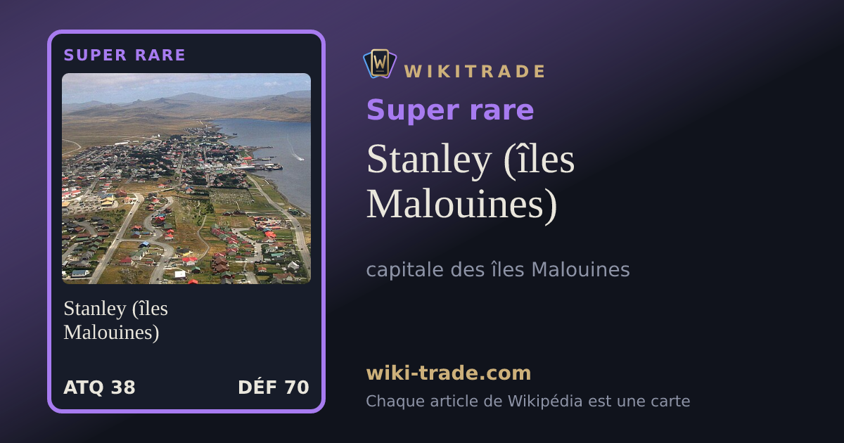 Stanley (îles Malouines) — carte Super rare