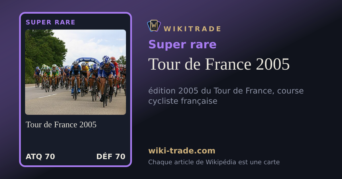 Tour de France 2005 — carte Super rare