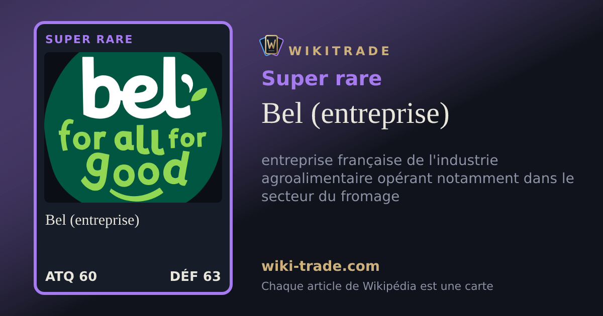 Bel (entreprise) — carte Super rare