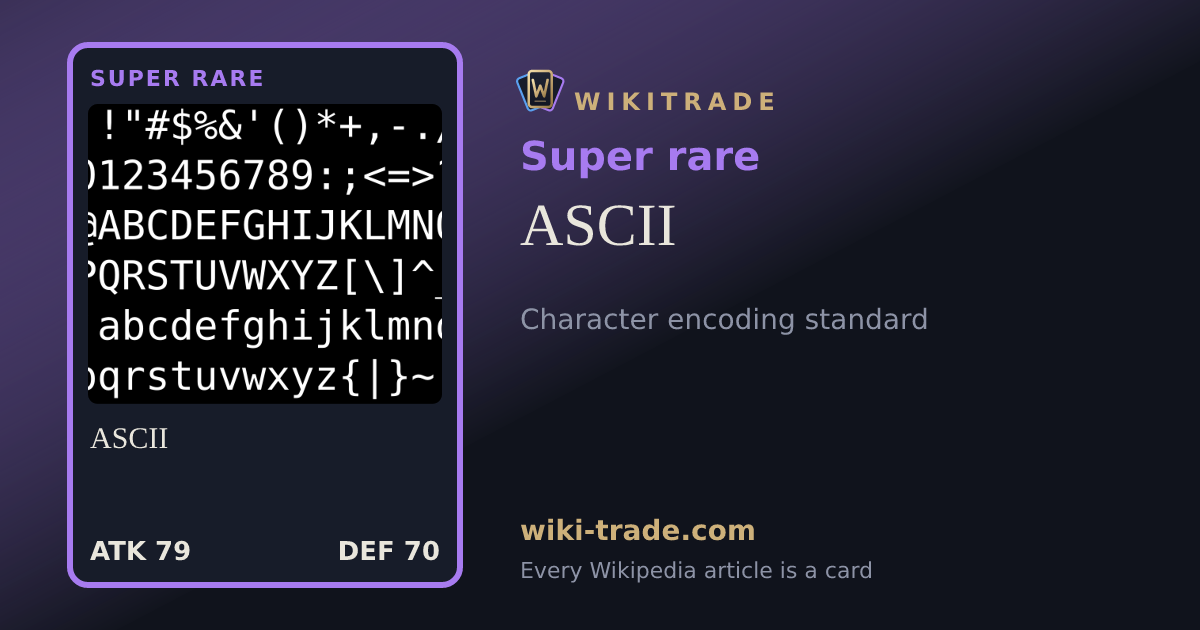 ASCII — Super rare card
