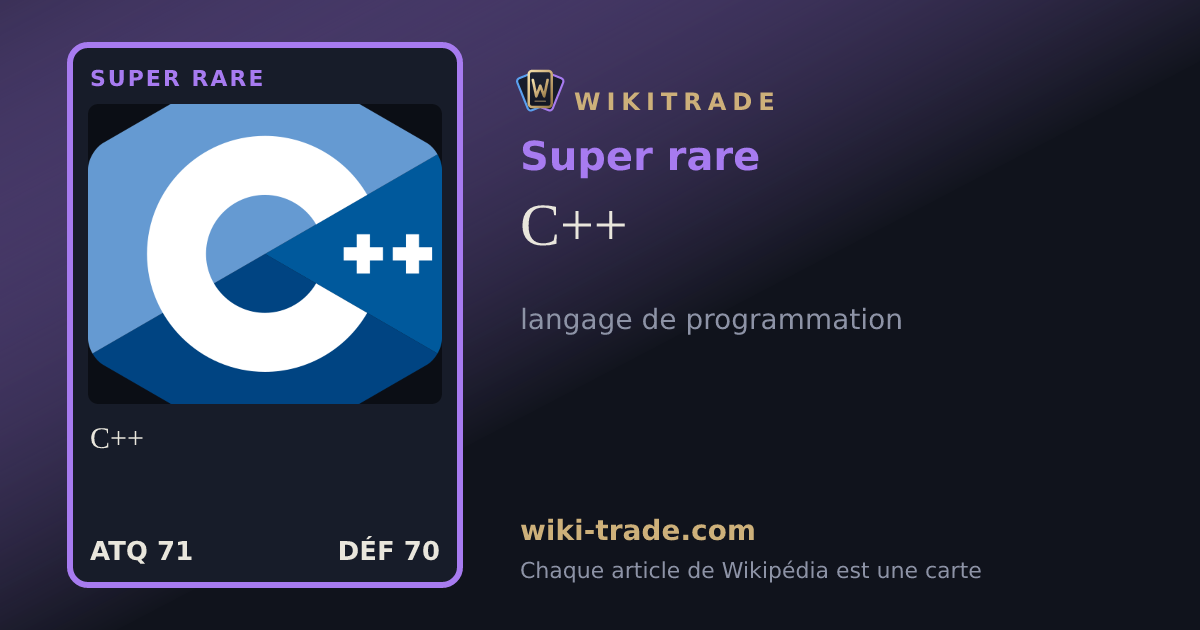 C++ — carte Super rare