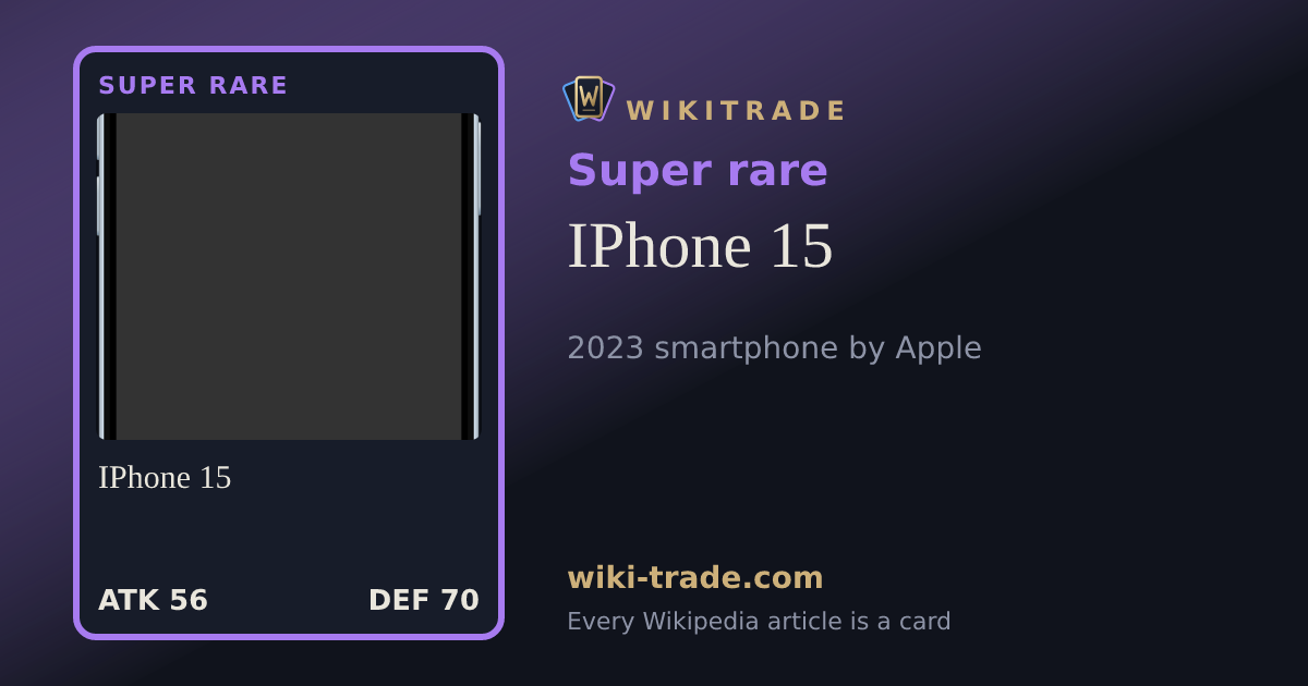 IPhone 15 — Super rare card