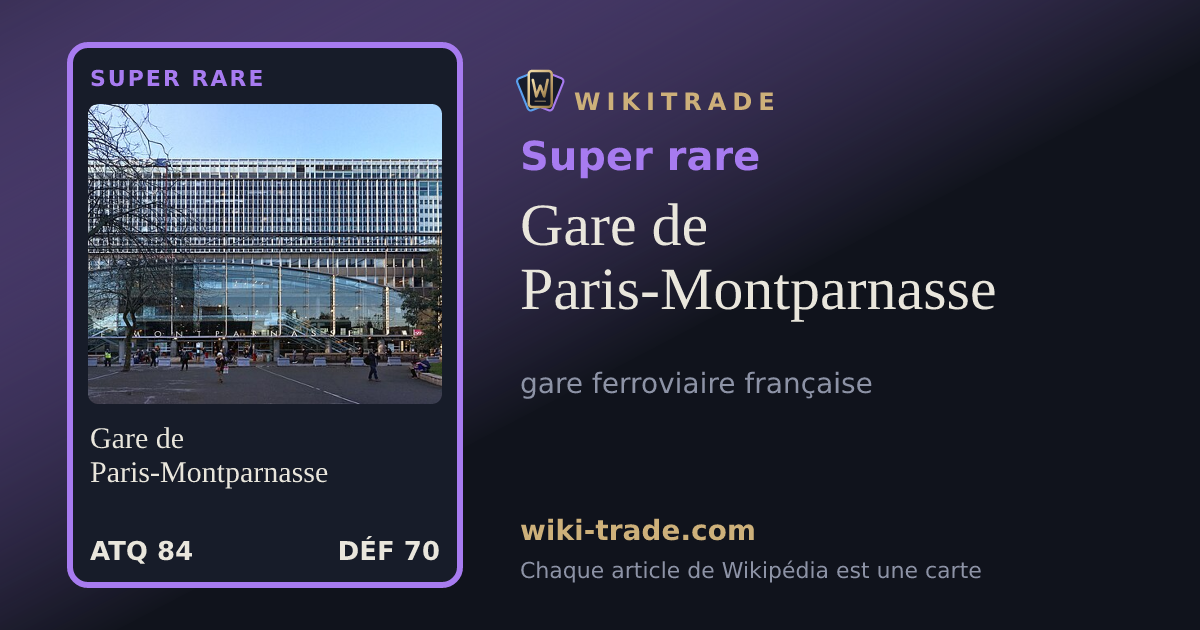Gare de Paris-Montparnasse — carte Super rare