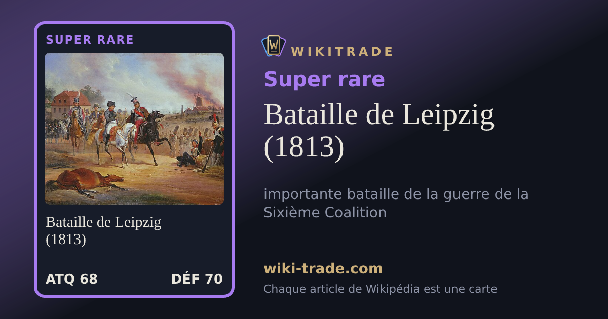 Bataille de Leipzig (1813) — carte Super rare