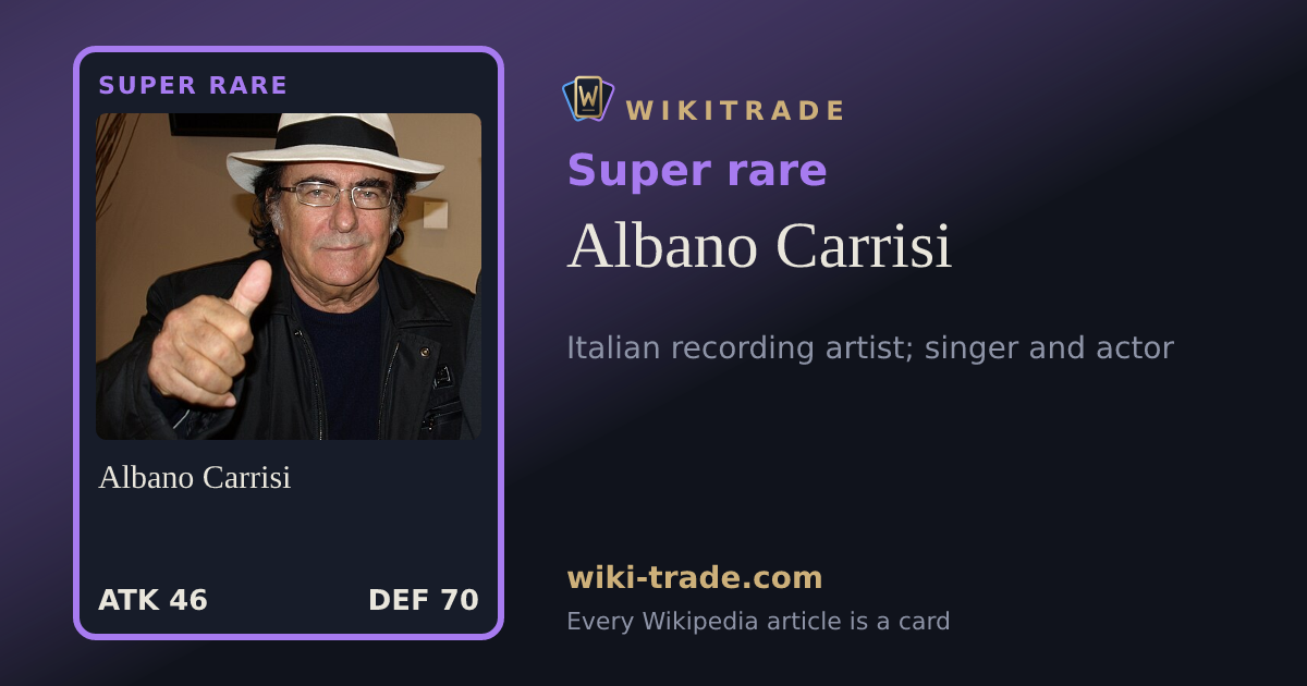 Albano Carrisi — Super rare card
