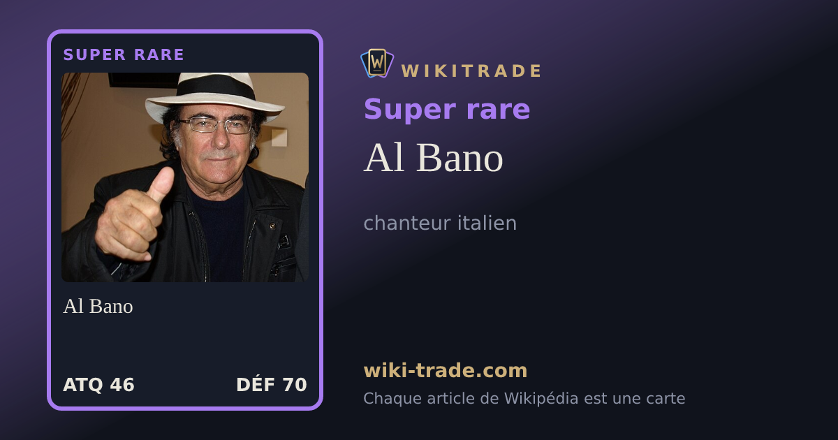 Al Bano — carte Super rare