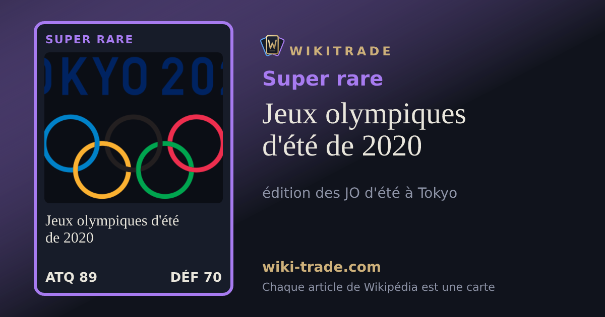 Jeux olympiques d'été de 2020 — carte Super rare