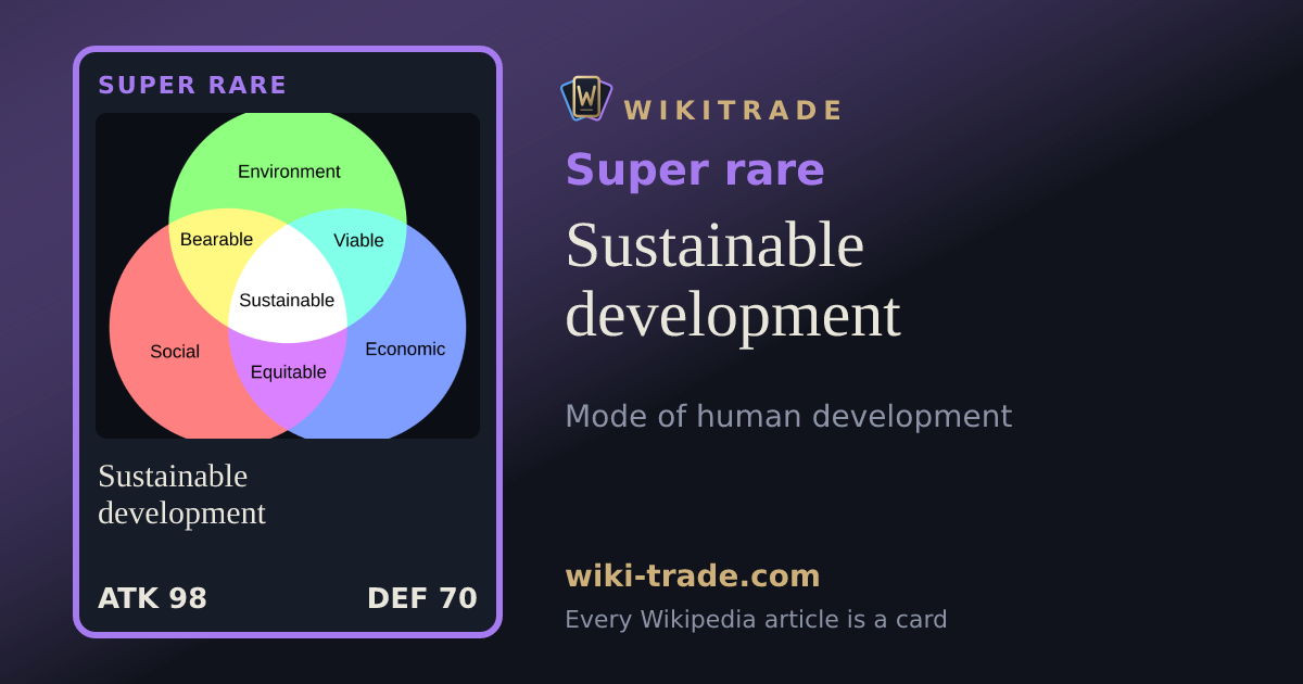Sustainable development — Super rare card
