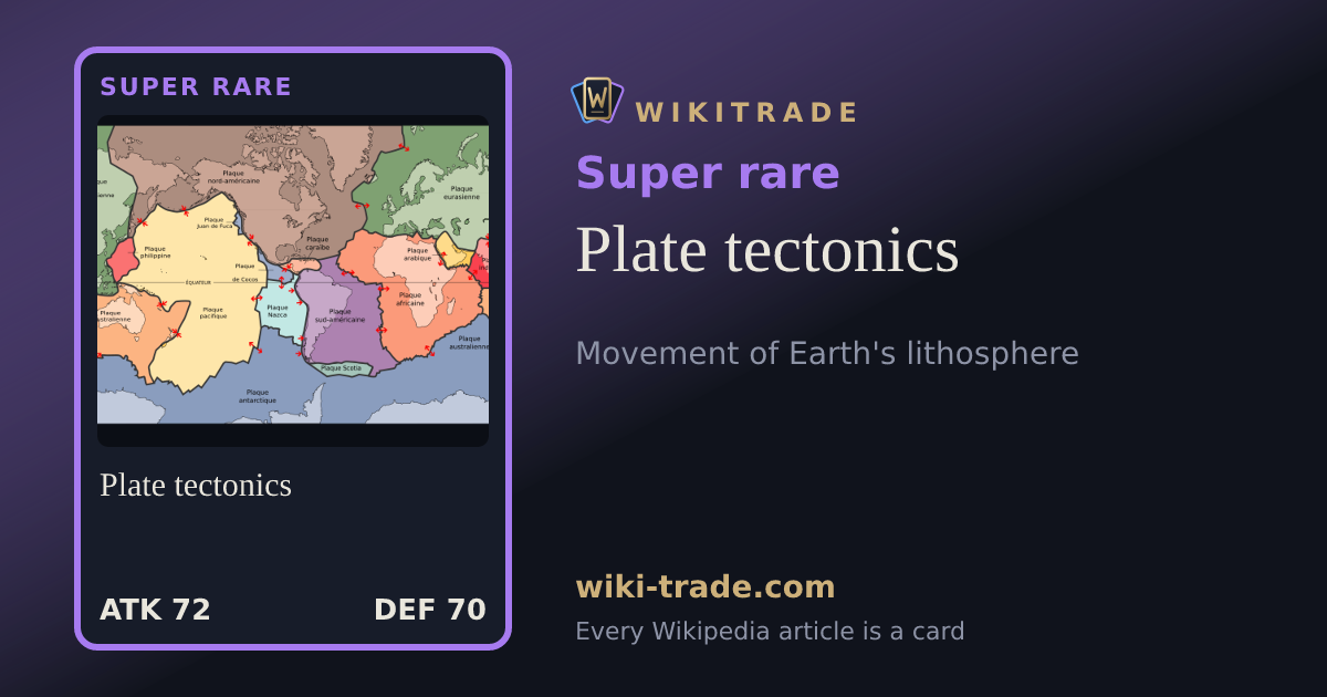 Plate tectonics — Super rare card