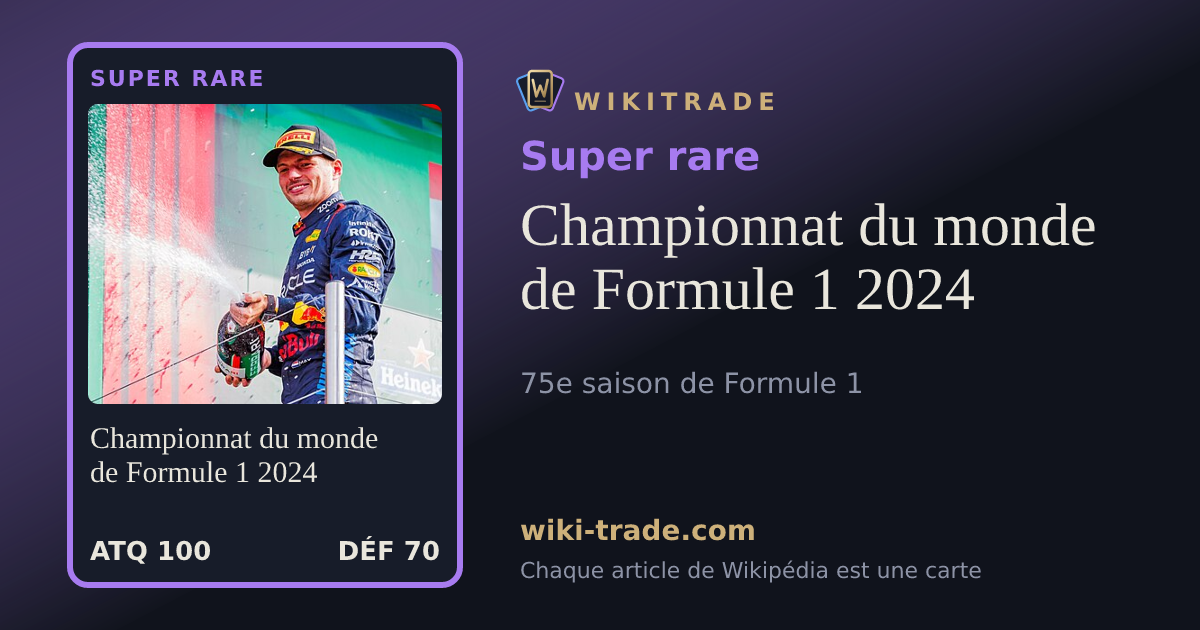 Championnat du monde de Formule 1 2024 — carte Super rare
