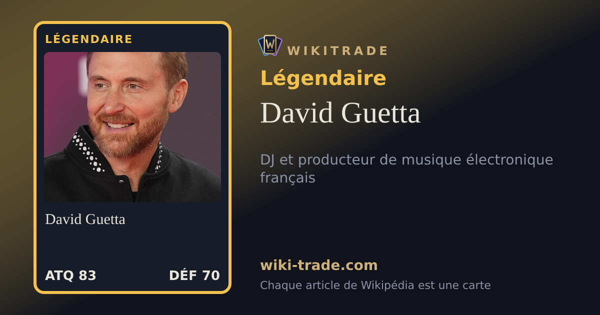 David Guetta — carte Légendaire