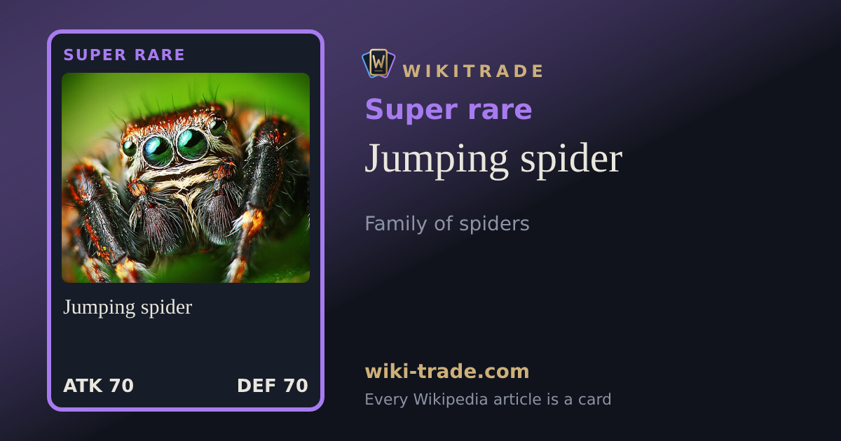 Jumping spider — Super rare card