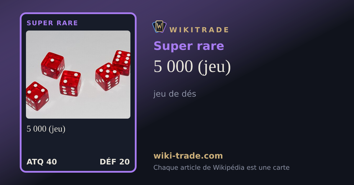5 000 (jeu) — carte Super rare